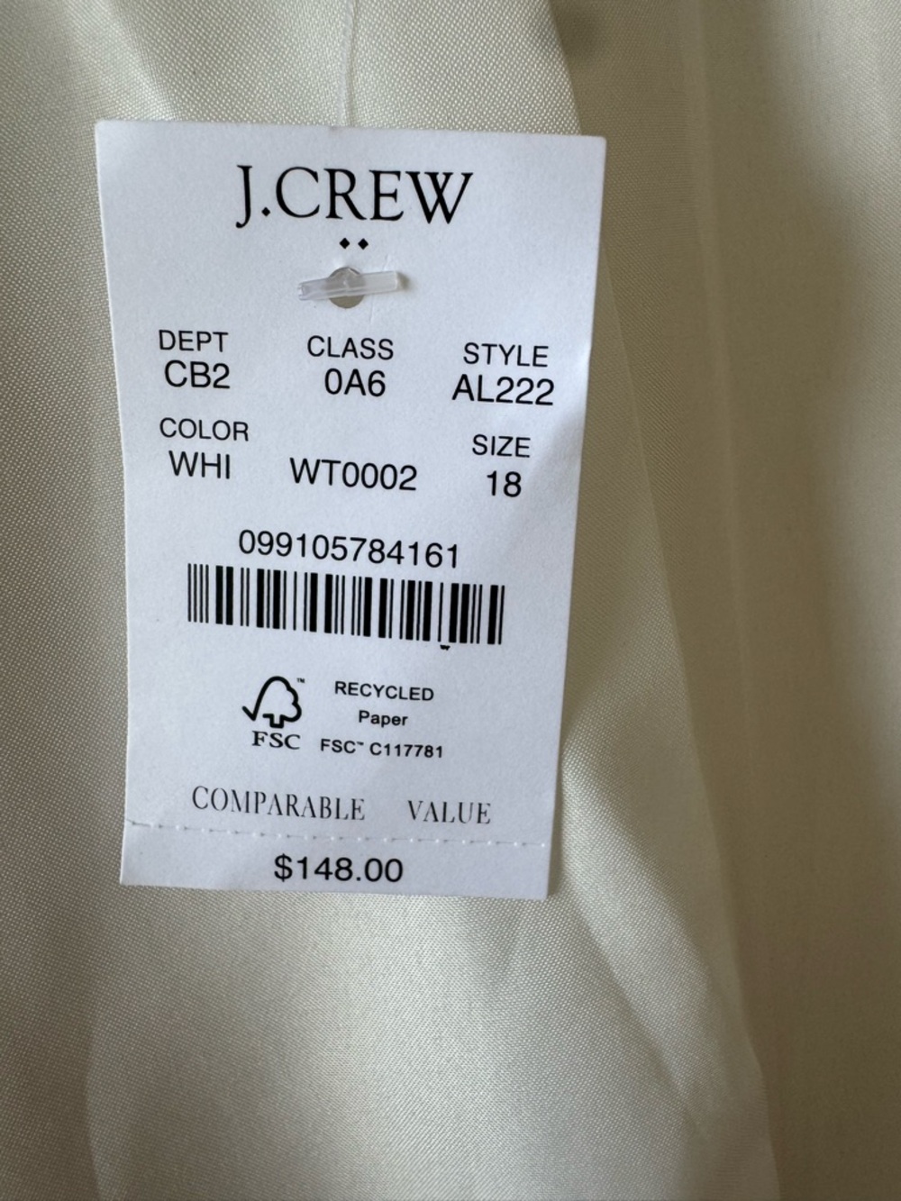 J. Crew Women's Cream Blazer - Picture 10 of 13
